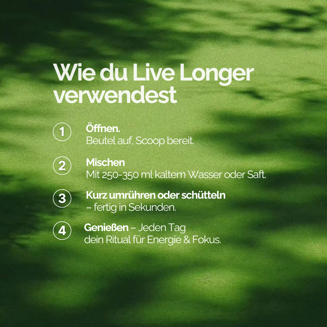 LiveLonger – dein #1 Superfood für Gesundheit & Leistung